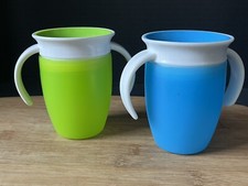 Munchkin Miracle 360 Trainer Cup, Green/Blue, 7 Oz, 2 Count
