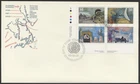 1986 #1104-1107 Exploration of Canada FDC, LL Plate Block, Canada Post Cachet
