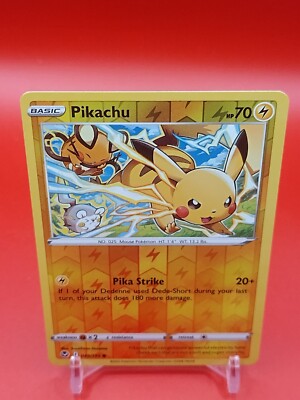 Pokemon PIKACHU 049/195 - Silver Tempest - Reverse Holo | eBay
