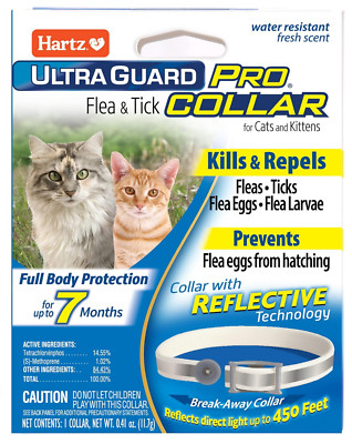 Hartz UltraGuard Flea & Tick Protection Collar for Cats, 7-Month Defense, Water