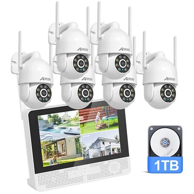 ANRAN 4CH 5MP NVR Security Camera System WiFi IP Camera 2TB 2-Way Audio IR Night