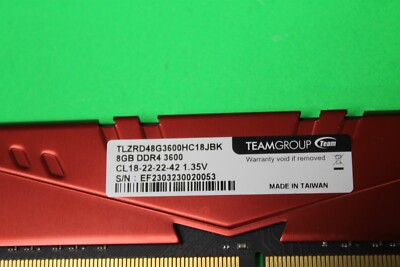TeamGroup T-Force Vulcan Z 16GB (2X 8GB) DDR4-3600 PC4-28800