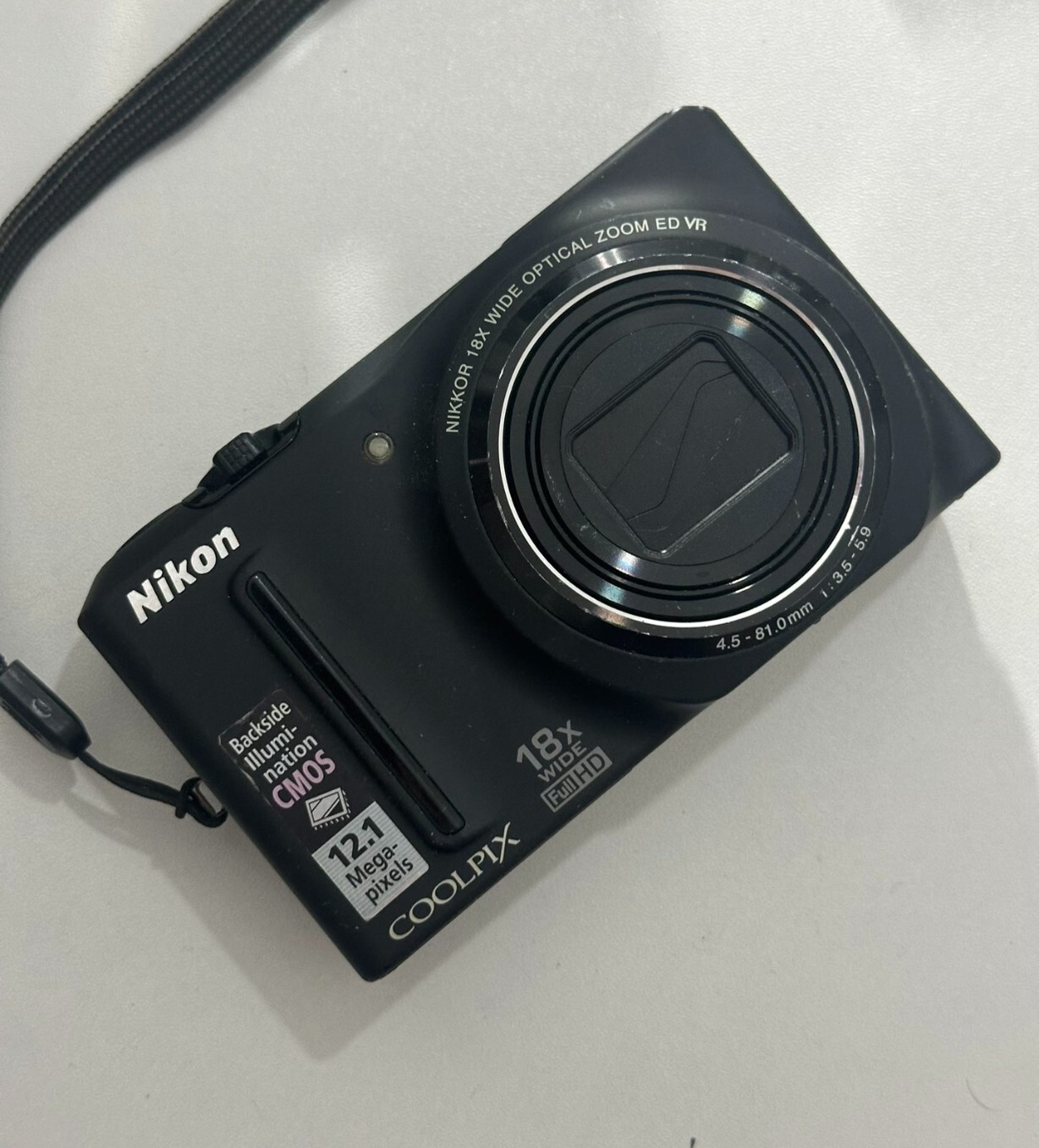 Nikon Coolpix S9100 - Appareil Photo Compact Noir 12.1MP 18x Avec Accessoires