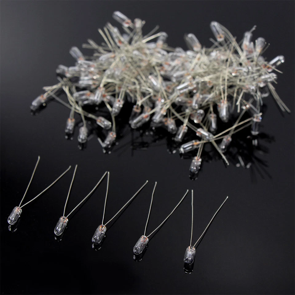 100pcs 3mm 12V Clear Mini Bulbs Grain of Wheat Bulbs Warm White Light MP02W - Image 3 of 4