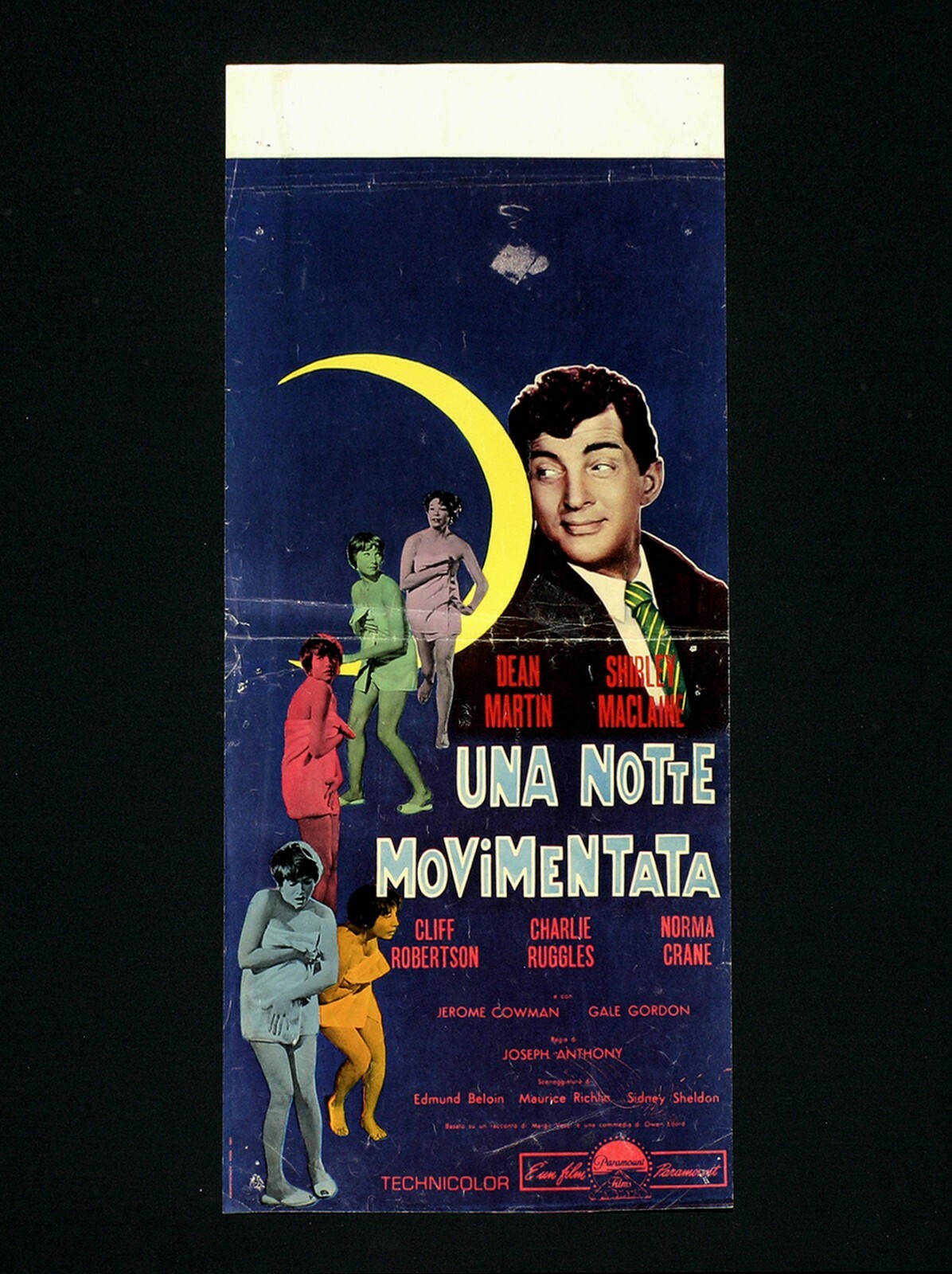 Locandina originale film Una notte movimentata (1961) - Regia di Joseph Anthony