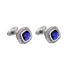1 Pair French Style Crystal Cufflinks Shirt Cufflinks Formal Suit Cuff Buttons
