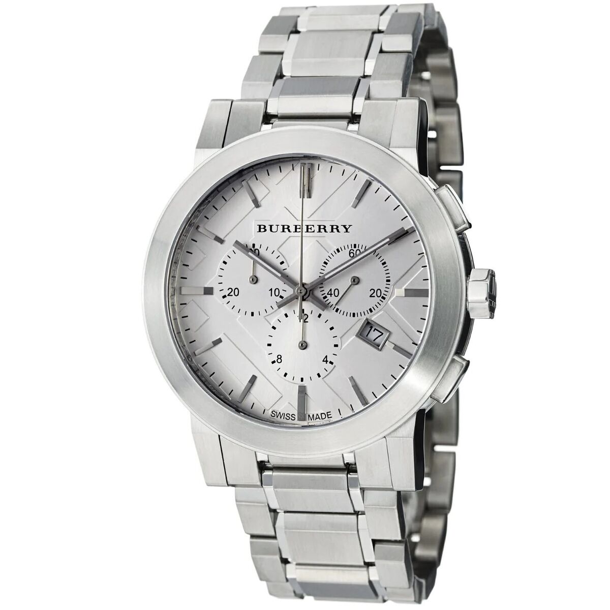 Burberry watch BU 9350 Gents Silver Dial CHRONOGRAPH | eBay Burberry watch BU 9350 Gents Silver Dial CHRONOGRAPH | eBay