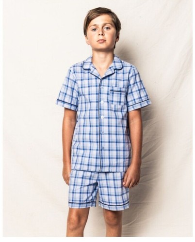 Petite Plume Boys Blue Plaid Pajama Set Size 10 - Cotton & Modacrylic - Picture 11 of 13