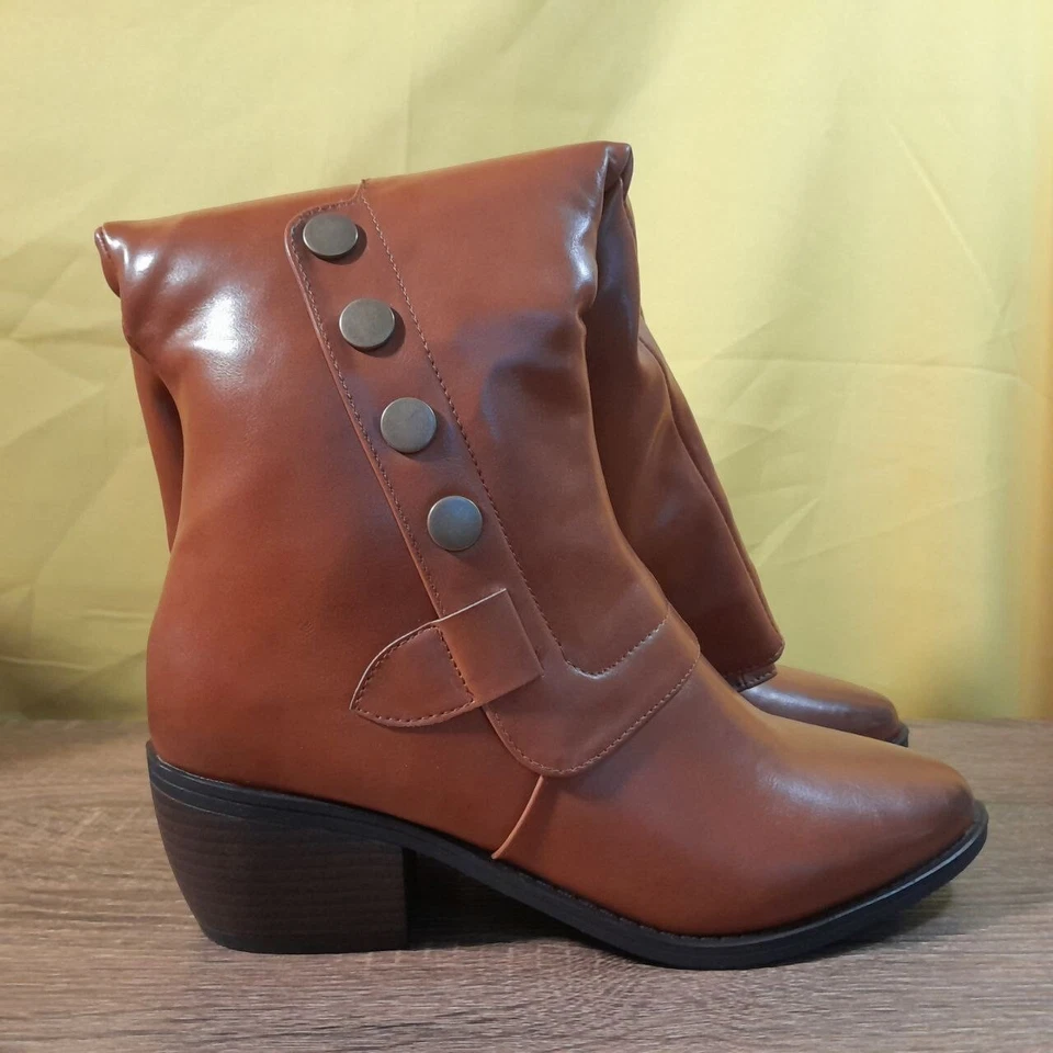 Pierre Dumas Botas de Cuero Hasta la Rodilla Botones Venecianos Marrón Claro TALLAS NUEVAS EN CAJA SH16 Foto 3 de 4