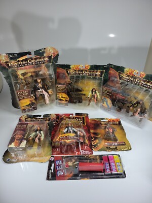 Zizzle Pirate's of The Caribbean Jack Sparrow Toy Lot of 7