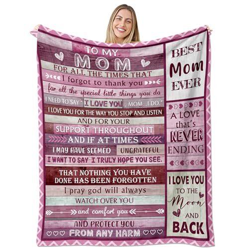 Gifts for Mom Great for Mom Cool Mom Birthday Gifts Blanket from Daughters 