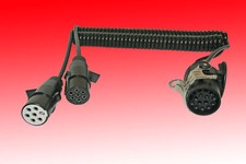 Adapterwendel 24Volt 15 auf 2x7 polig  Euro 6 3m Elektrowendel 24V Wendel LKW 