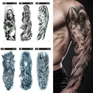 Large Arm Sleeve Tattoo Lion Crown Waterproof Temporary Tatoo Tatto Sticker P7a1 Ebay