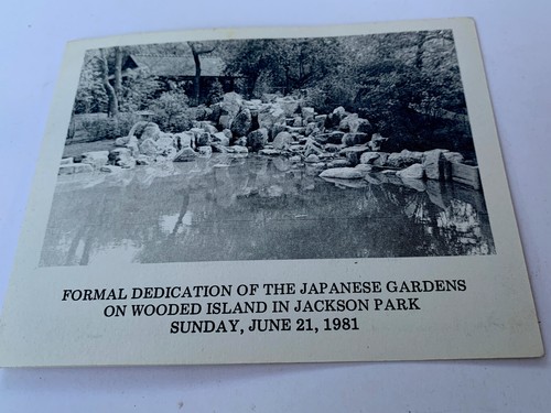 JAPANESE GARDEN JACKSON PARK CHICAGO 1981 FORMAL DEDICATION CEREMONY INVITATION - Picture 6 of 6