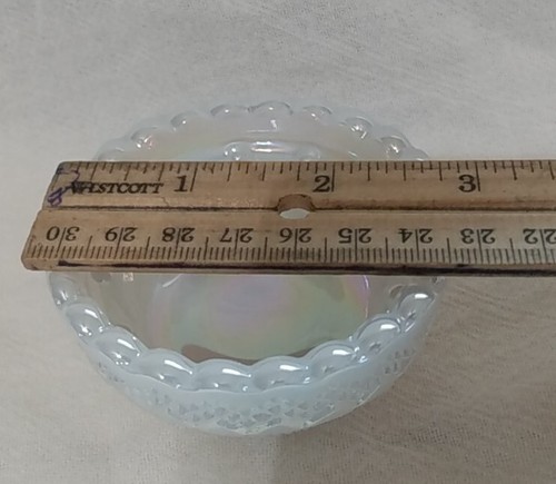 Mosser Feenlampe weiß irisierendes Glas handbemalt Schmetterling - Bild 13 von 13