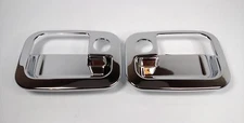 Pair Chrome Door Handle Bezels for Peterbilt Kenworth Exterior Insert Covers
