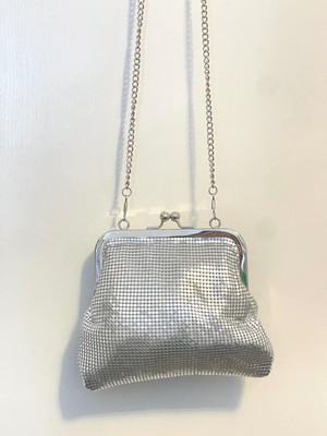 Sac Bandoulière Métallique Argenté - Style Paco Rabanne, Finition Métallique