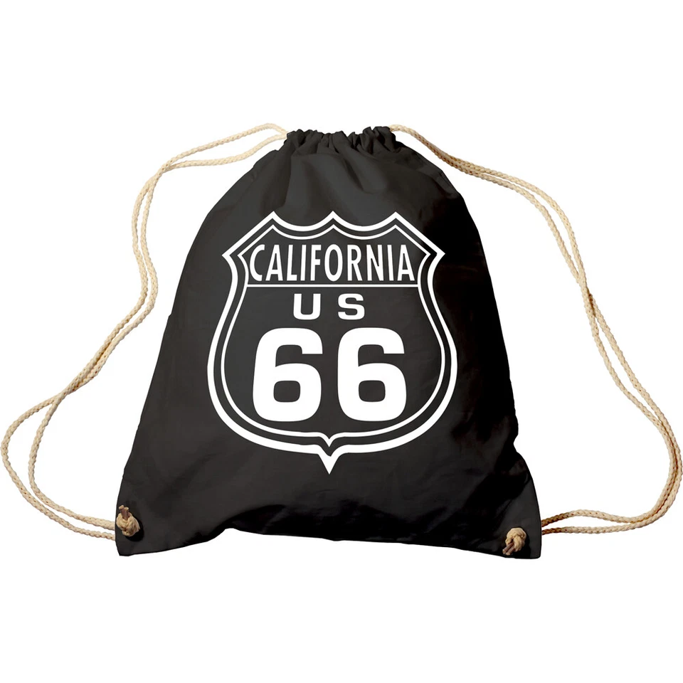 FAN-OMENAL Trend-Bag mit Aufdruck - California US 66 - 65029 - Turnbeutel Sporttasche ...