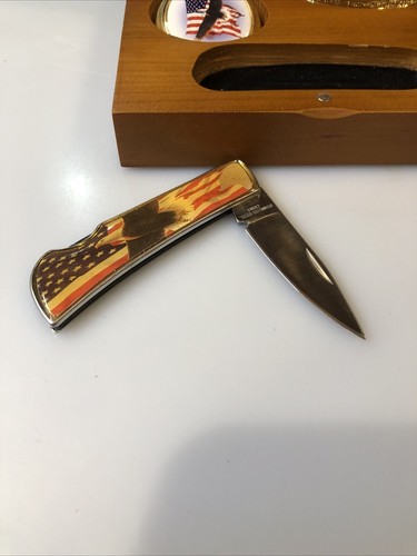 Hautman Brothers Collectible Watch Series Eagle With American Flag & Knife - Picture 3 of 6