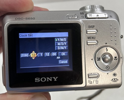#ad #ad Sony Cyber Shot DSC S650 7.2MP Digital Camera Silver Parts Repair Turns On $18.74