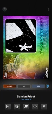 Topps WWE SLAM *DIGITAL* - Color Splash Rainbow Relic - Damian Priest