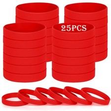 Silicone Wristband, 25pcs Silicone Bracelets Silicone Wristbands Silicone Wristban...