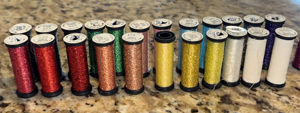 Lot Of 23 New Kreinik Metallic 50m Balger Blending Filament Threads Many Colors - Image 3 of 4
