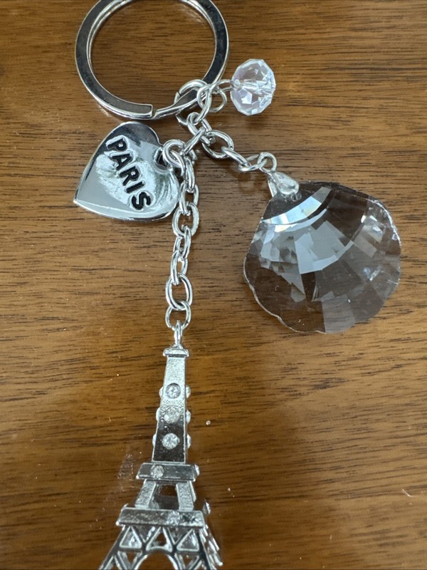Charming Paris Silvertone Eiffel Tower Key Chain