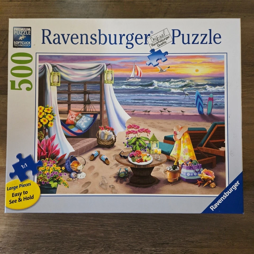 Lote de 4 quebra-cabeças Ravensburger 500 peças peças grandes fácil de segurar - Imagem 2 de 4