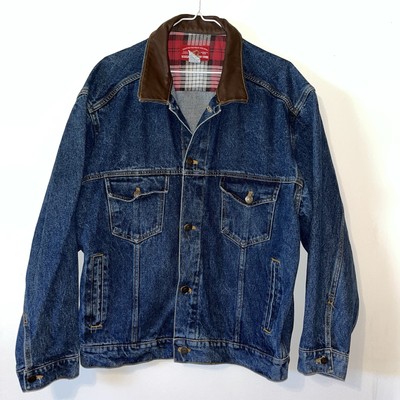 Vintage 90's Marlboro Denim Jean Jacket Size Large Dark Clean | eBay