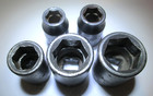 SK  1/2” Drive 6 Point 7/16" To 7/8"  Shallow Impact Sockets (5) Vintage U.S.A. — photo 8