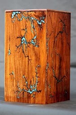 Engraving Wooden Urn - Amazing Epoxy Resin Design Urn Keepsake - Professional...