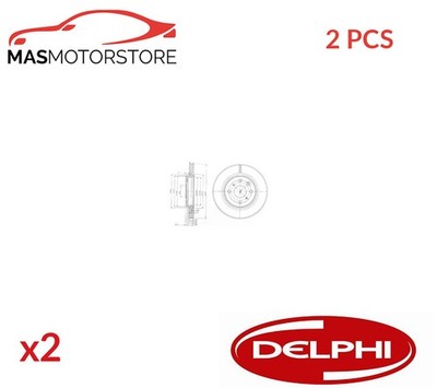 BREMSSCHEIBEN SATZ PAAR VORNE DELPHI BG3976 2PCS I FÜR PEUGEOT 107,108