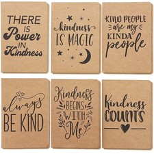 24Pack Motivational Kraft Travel Journal Notepads Notebooks Lined Paper, 4x5.75"