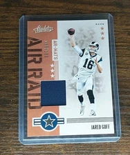 2019 Absolute Jared Goff Air Raid Relic /199 Creased Rams Lions