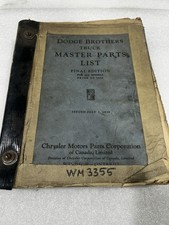 1933 Dodge Brothers Truck Master Parts List Oem Original Printed In 1934 1933 Dodge Brothers Truck Master Parts List Oem Original Printed In 1934