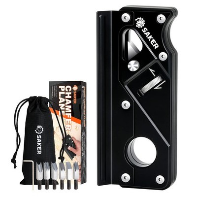 Saker Chamfer Plane-Woodworking Combination upgrade - 6 Cutter Heads, Black 