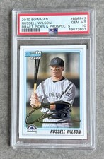 ?RUSSELL WILSON 2010 Bowman Draft Picks Prospects PSA 10 Rookie Card RC?. rookie card picture