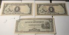 Japanese Government one 10 Peso Paper Bill and two 1 Peso Paper Bills — photo 1