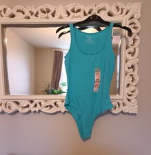 Primark New Women Aque Blue Bodysuit Size 2XS