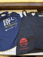 Two Pure Barre Tank Tops Women’s Small And XS grey And Navy 