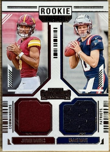 2024 CONTENDERS JAYDEN DANIELS/DRAKE MAYE ROOKIE TICKET JERSEY RELIC/PATCH #DS13