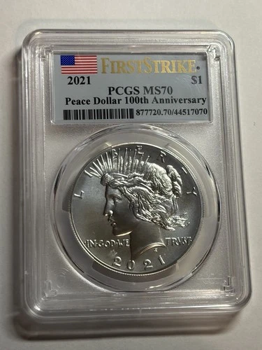 2021 Peace Silver Dollar PCGS MS70 First Strike