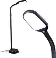 Bright LED Floor Reading Lamp for Over Chair Crafts and Reading