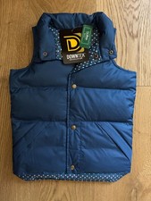 NWT Kid's Girl's L.L. Bean College Blue Down Vest Size: Small 8