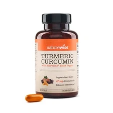 NatureWise Turmeric Curcumin 500mg with Black Pepper Softgels - Extra Strength,