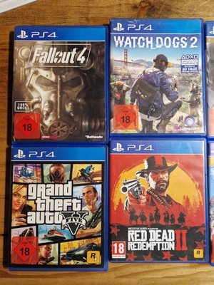 PS4 Set 8 Spiele: RDR2, GTAV, Fallout4, Watchdogs2, MGS GZ/PP, Hitman, Just C3