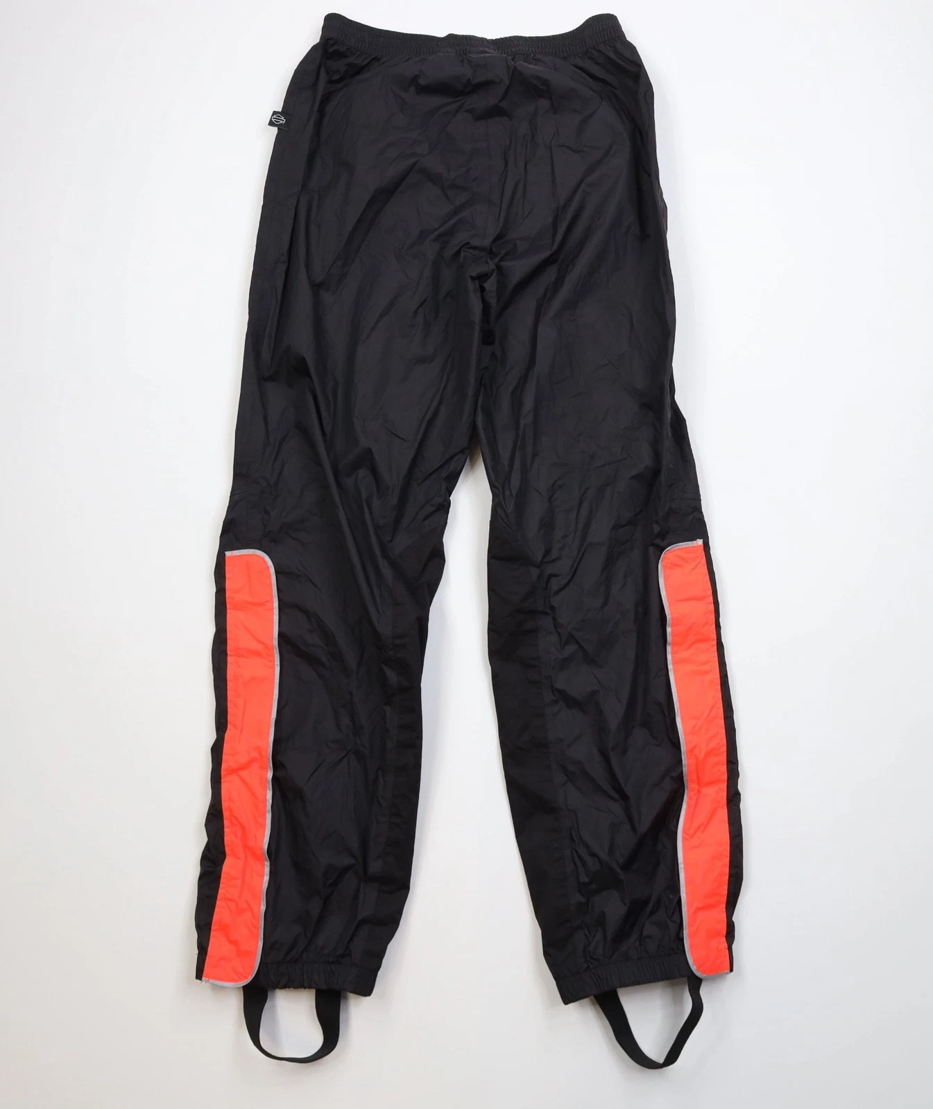 Vintage Harley Davidson Mens Small Reflective Waterproof Stirrup Rain Pants