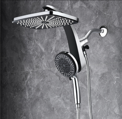#ad New High Pressure Rain Shower Head Combo w Handheld 10 Sprays amp; Magnetic Dock $85.05