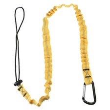 3.6ft Retractable Tool Lanyard with Metal Buckle Adjustable Loop, Yellow